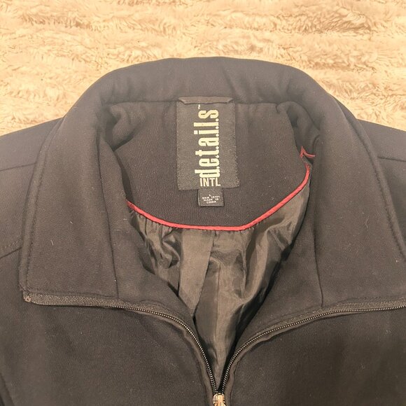 INTL D.e.t.a.i.l.s Women's Black Jacket Coat Size Large - Picture 5 of 8